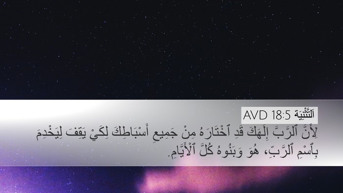 اَلتَّثْنِيَة 18:5 AVD Desktop Wallpaper - لِأَنَّ ٱلرَّبَّ إِلَهَكَ - Desktop Bible Verse Wallpaper