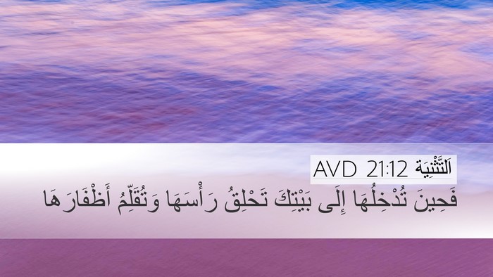 اَلتَّثْنِيَة 21:12 AVD Bible Verse Image