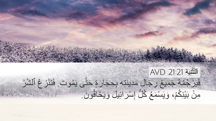 اَلتَّثْنِيَة 21:21 AVD Bible Verse Image
