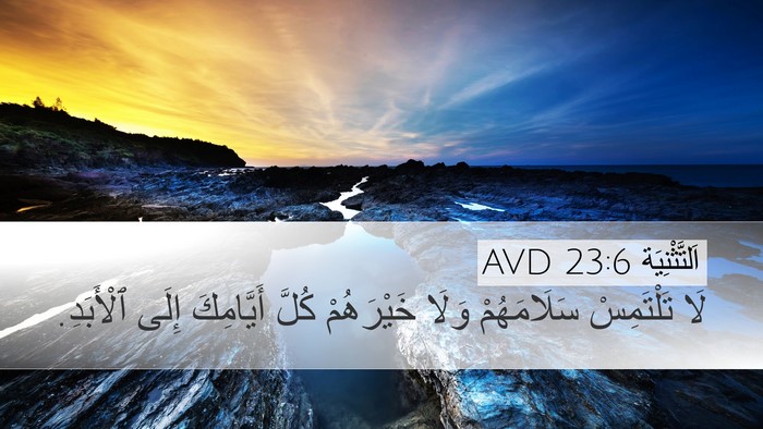 اَلتَّثْنِيَة 23:6 AVD Desktop Wallpaper - لَا تَلْتَمِسْ - Desktop Bible Verse Wallpaper