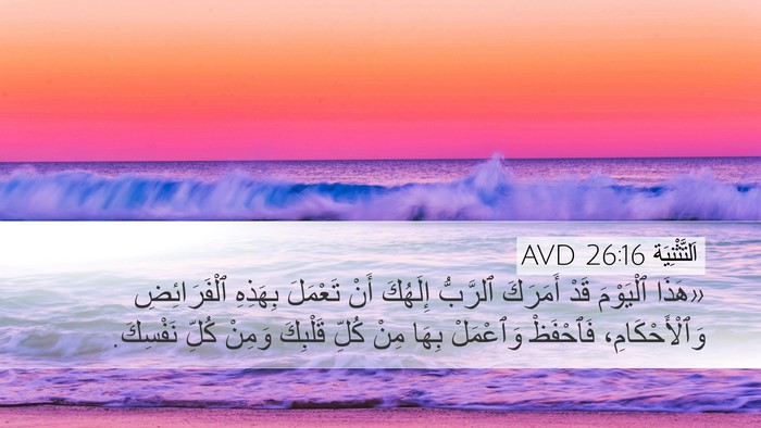 اَلتَّثْنِيَة 26:16 AVD Bible Verse Image
