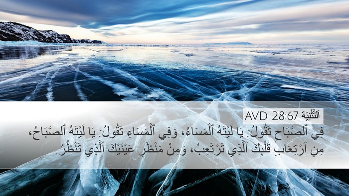 اَلتَّثْنِيَة 28:67 AVD Bible Verse Image