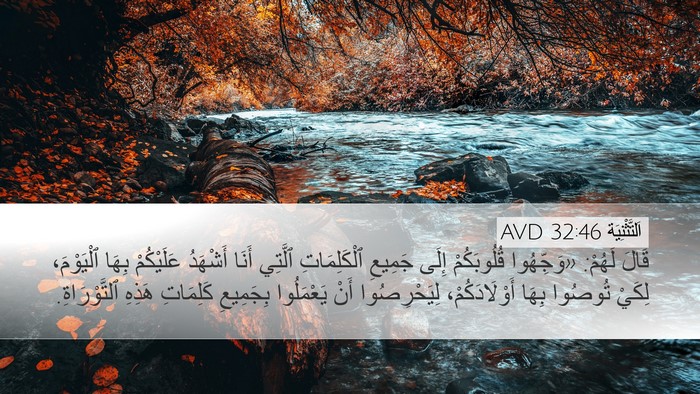 اَلتَّثْنِيَة 32:46 AVD Bible Verse Image