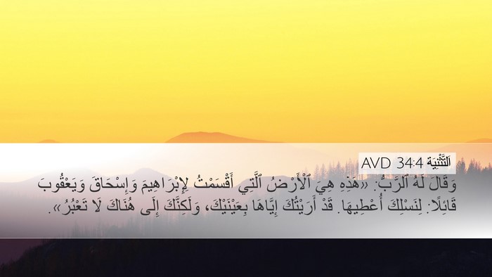 اَلتَّثْنِيَة 34:4 AVD Desktop Wallpaper - وَقَالَ لَهُ ٱلرَّبُّ: - Desktop Bible Verse Wallpaper