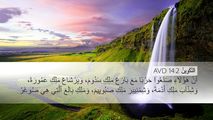 اَلتَّكْوِينُ 14:2 AVD Bible Verse Image