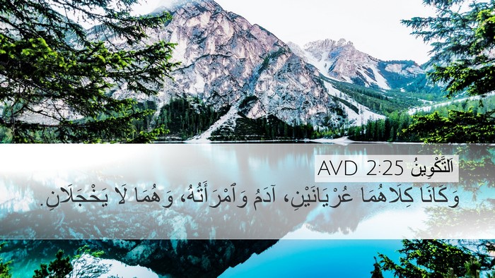 اَلتَّكْوِينُ 2:25 AVD Bible Verse Image
