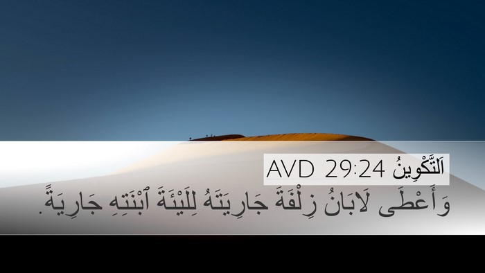 اَلتَّكْوِينُ 29:24 AVD Bible Verse Image