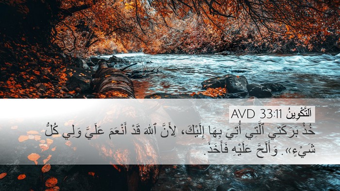 اَلتَّكْوِينُ 33:11 AVD Bible Verse Image