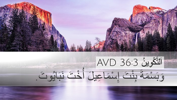 اَلتَّكْوِينُ 36:3 AVD Bible Verse Image