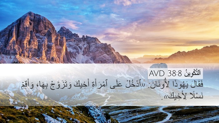 اَلتَّكْوِينُ 38:8 AVD Bible Verse Image