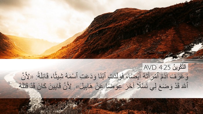 اَلتَّكْوِينُ 4:25 AVD Bible Verse Image