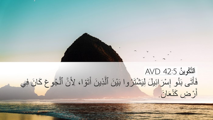 اَلتَّكْوِينُ 42:5 AVD Bible Verse Image