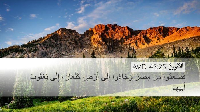 اَلتَّكْوِينُ 45:25 AVD Desktop Wallpaper - فَصَعِدُوا مِنْ مِصْرَ - Desktop Bible Verse Wallpaper