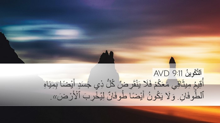 اَلتَّكْوِينُ 9:11 AVD Bible Verse Image