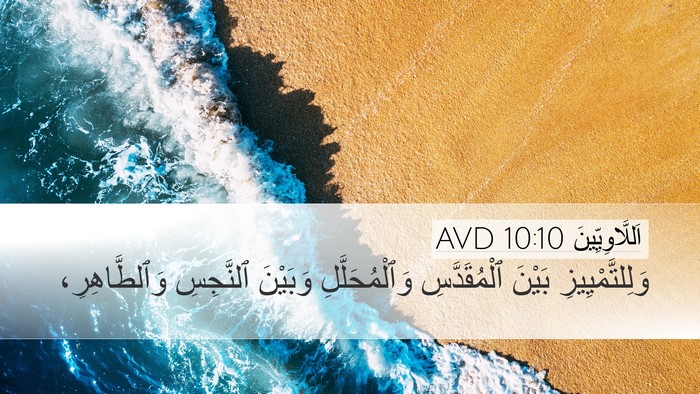 اَللَّاوِيِّينَ 10:10 AVD Bible Verse Image