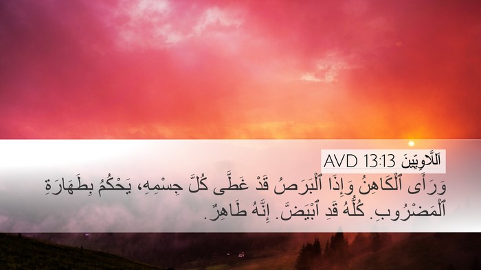 اَللَّاوِيِّينَ 13:13 AVD Desktop Wallpaper - وَرَأَى ٱلْكَاهِنُ - Desktop Bible Verse Wallpaper