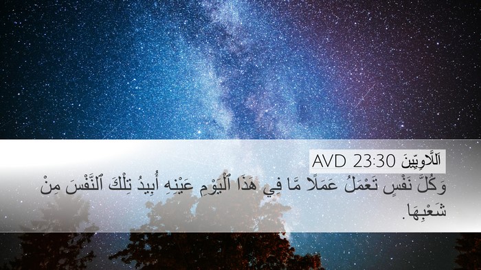 اَللَّاوِيِّينَ 23:30 AVD Desktop Wallpaper - وَكُلَّ نَفْسٍ تَعْمَلُ - Desktop Bible Verse Wallpaper