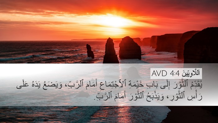 اَللَّاوِيِّينَ 4:4 AVD Bible Verse Image