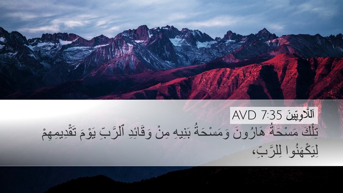 اَللَّاوِيِّينَ 7:35 AVD Desktop Wallpaper - تِلْكَ مَسْحَةُ هَارُونَ - Desktop Bible Verse Wallpaper