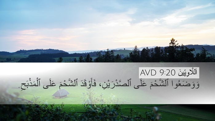 اَللَّاوِيِّينَ 9:20 AVD Desktop Wallpaper - وَوَضَعُوا ٱلشَّحْمَ - Desktop Bible Verse Wallpaper