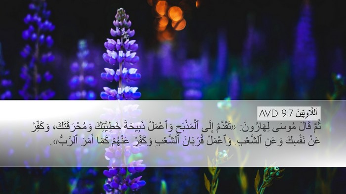 اَللَّاوِيِّينَ 9:7 AVD Desktop Wallpaper - ثُمَّ قَالَ مُوسَى - Desktop Bible Verse Wallpaper