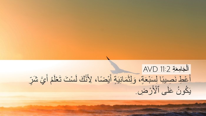 اَلْجَامِعَةِ 11:2 AVD Bible Verse Image