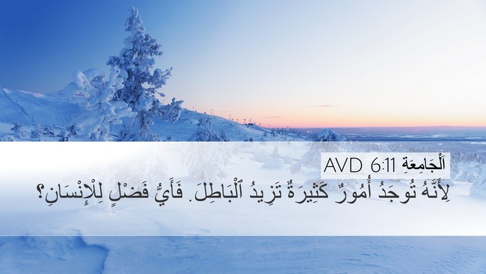 اَلْجَامِعَةِ 6:11 AVD Bible Verse Image