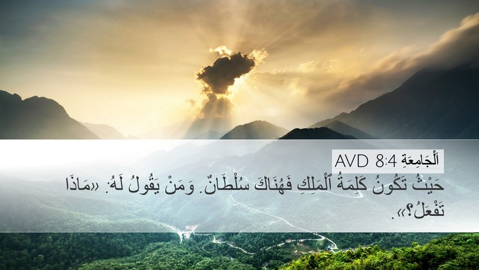 اَلْجَامِعَةِ 8:4 AVD Bible Verse Image