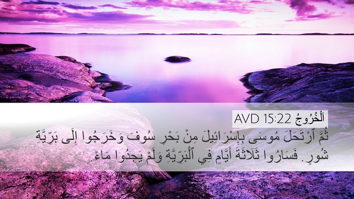 اَلْخُرُوجُ 15:22 AVD Bible Verse Image