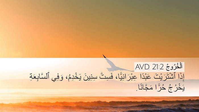 اَلْخُرُوجُ 21:2 AVD Bible Verse Image