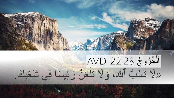 اَلْخُرُوجُ 22:28 AVD Bible Verse Image