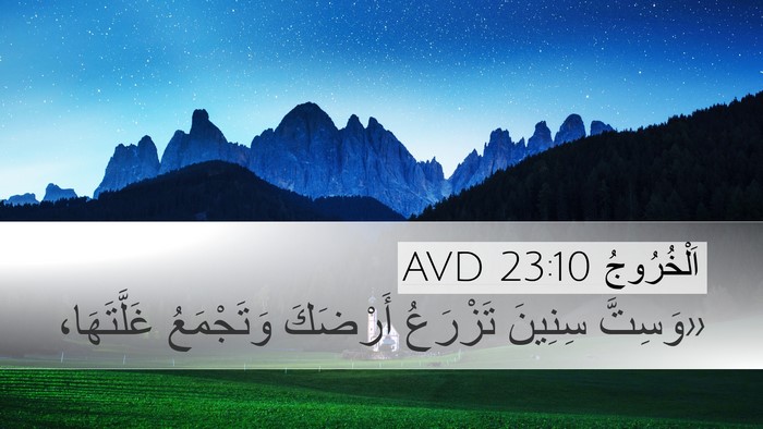 اَلْخُرُوجُ 23:10 AVD Bible Verse Image