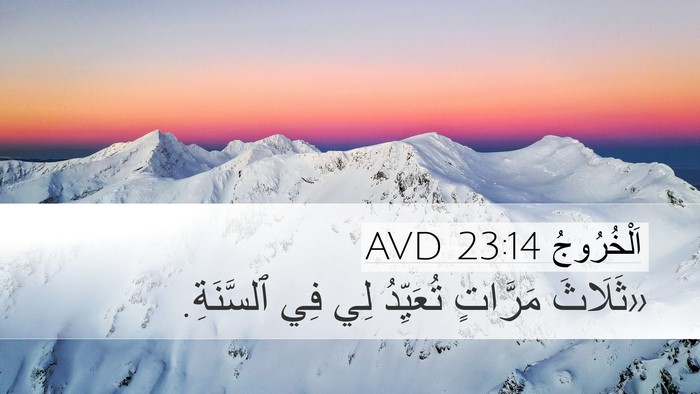 اَلْخُرُوجُ 23:14 AVD Bible Verse Image