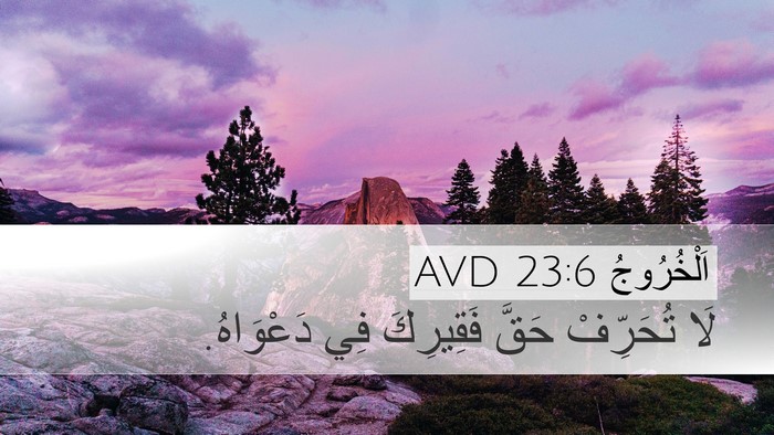 اَلْخُرُوجُ 23:6 AVD Bible Verse Image