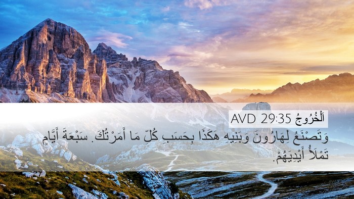 اَلْخُرُوجُ 29:35 AVD Bible Verse Image