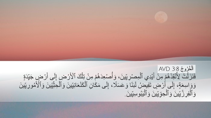 اَلْخُرُوجُ 3:8 AVD Bible Verse Image
