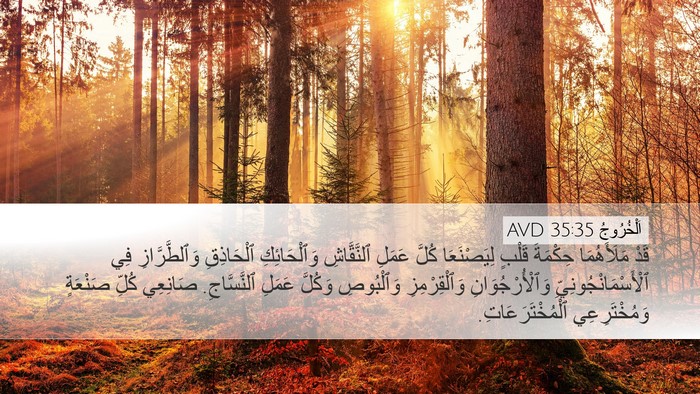 اَلْخُرُوجُ 35:35 AVD Bible Verse Image