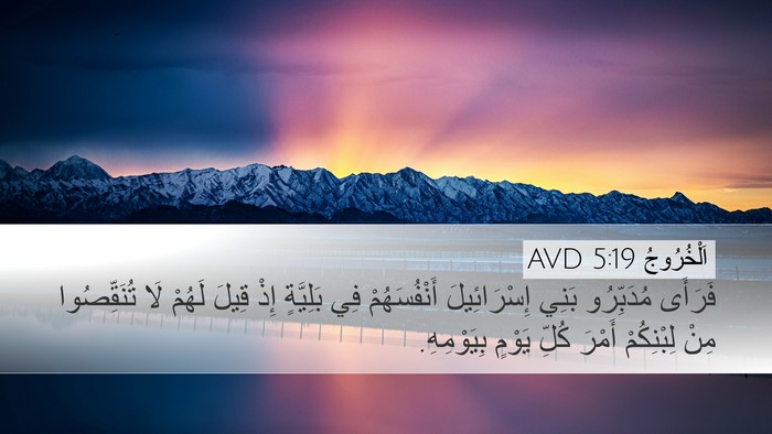 اَلْخُرُوجُ 5:19 AVD Bible Verse Image