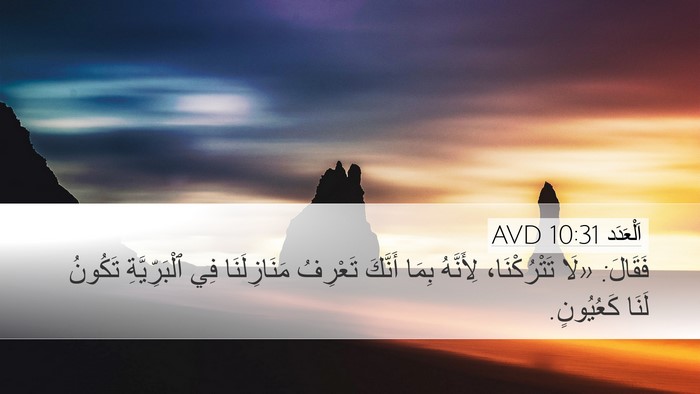 اَلْعَدَد 10:31 AVD Bible Verse Image