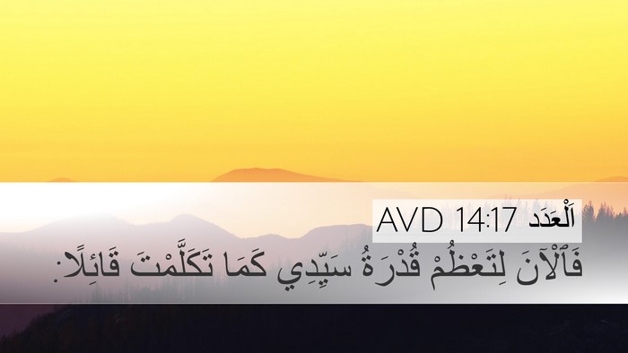اَلْعَدَد 14:17 AVD Bible Verse Image