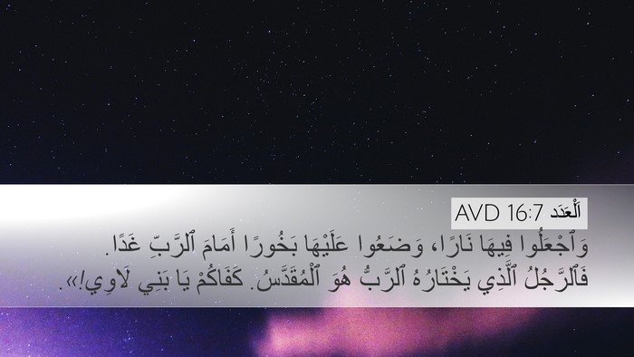 اَلْعَدَد 16:7 AVD Bible Verse Image
