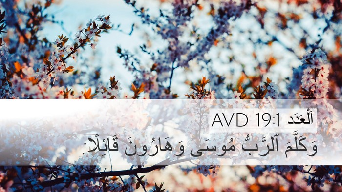 اَلْعَدَد 19:1 AVD Desktop Wallpaper - وَكَلَّمَ ٱلرَّبُّ مُوسَى - Desktop Bible Verse Wallpaper
