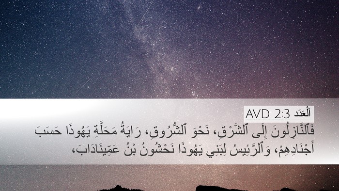 اَلْعَدَد 2:3 AVD Bible Verse Image