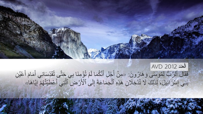 اَلْعَدَد 20:12 AVD Bible Verse Image