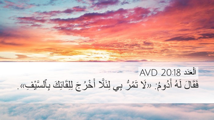 اَلْعَدَد 20:18 AVD Bible Verse Image