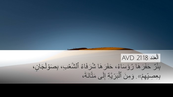 اَلْعَدَد 21:18 AVD Desktop Wallpaper - بِئْرٌ حَفَرَهَا - Desktop Bible Verse Wallpaper
