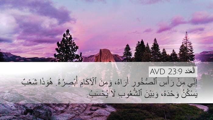 اَلْعَدَد 23:9 AVD Bible Verse Image