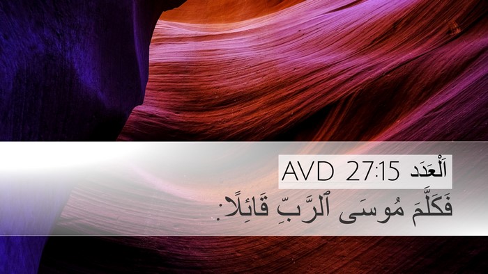 اَلْعَدَد 27:15 AVD Desktop Wallpaper - فَكَلَّمَ مُوسَى ٱلرَّبِّ - Desktop Bible Verse Wallpaper
