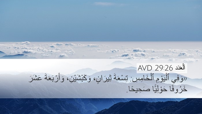 اَلْعَدَد 29:26 AVD Desktop Wallpaper - «وَفِي ٱلْيَوْمِ - Desktop Bible Verse Wallpaper