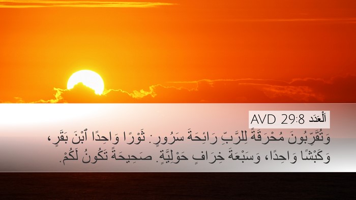 اَلْعَدَد 29:8 AVD Bible Verse Image